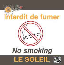 Panneau interdit de fumer
